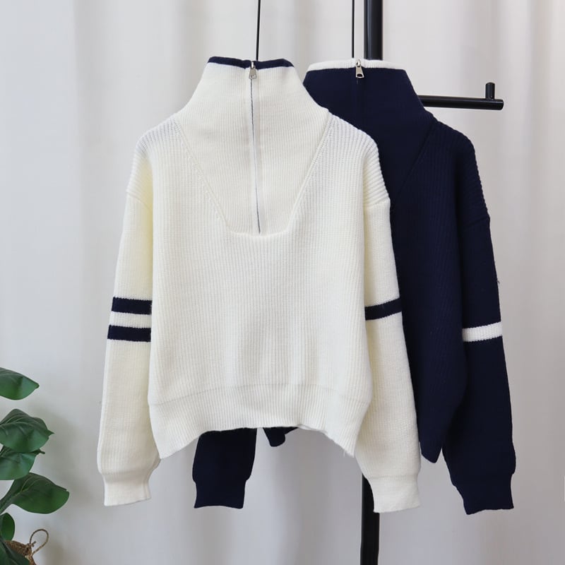 【tops】ファスナーニットセーター　M27887