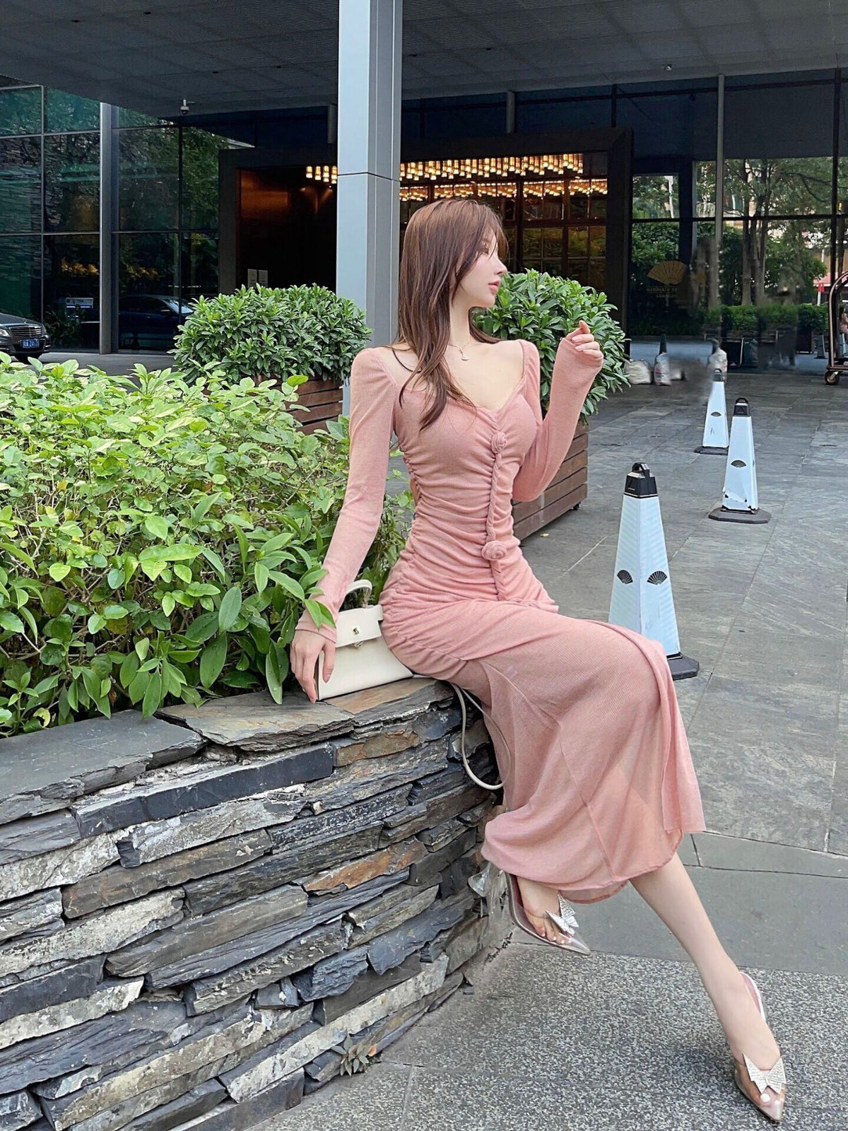 【dress】スリットワンピース　M18682