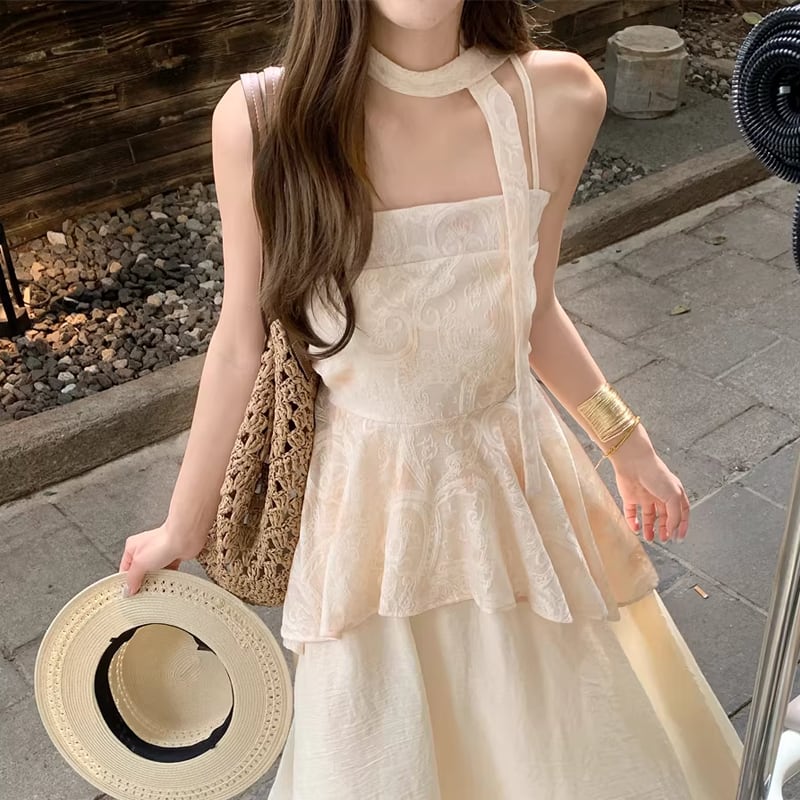 【dress】フレアキャミワンピース Q8335