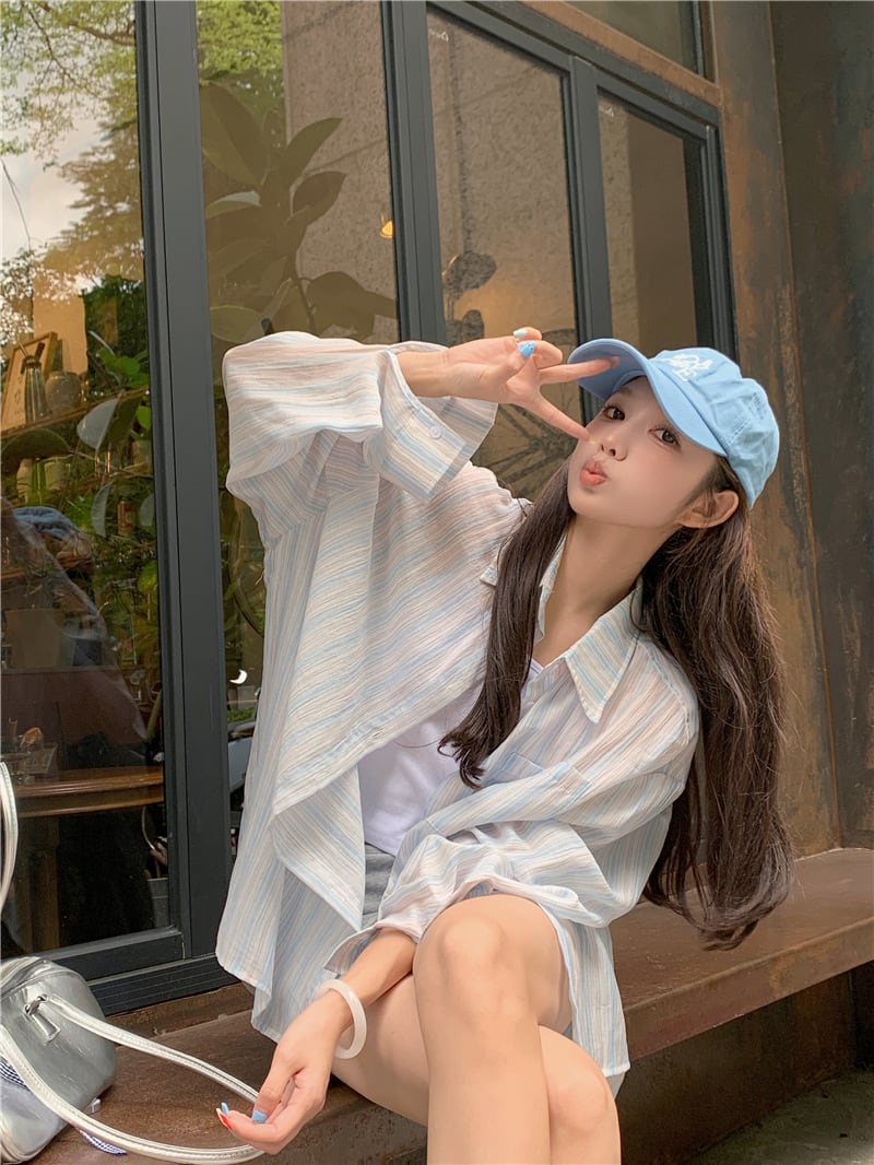 【tops】紫外線対策シャツトップス　M25170