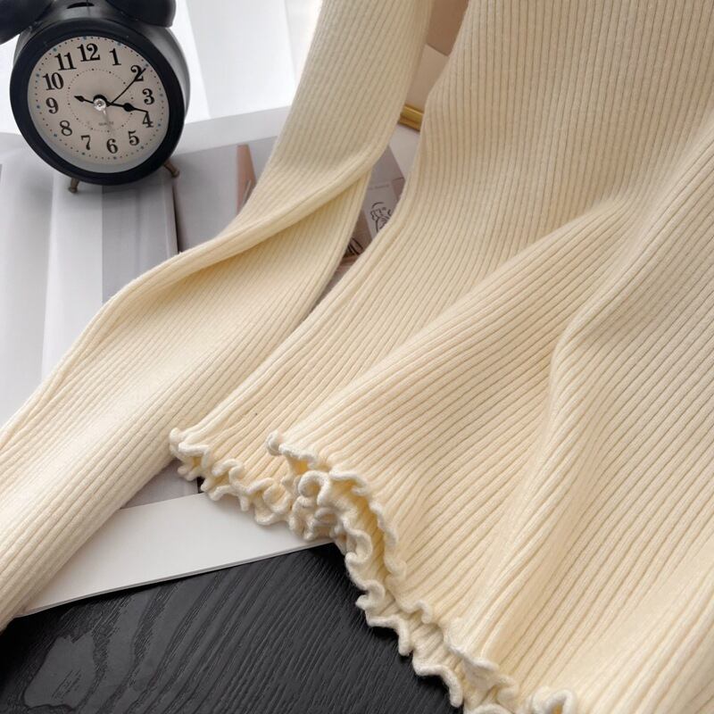 【tops】レース切り替えニットトップス　M27213