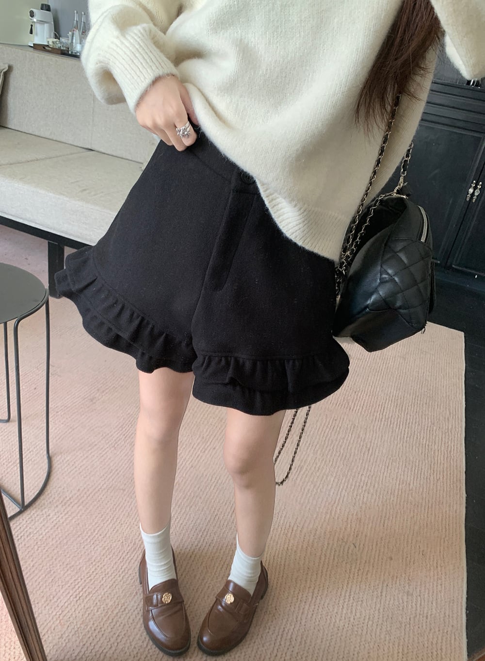 【tops】リボン付きニットセーター　M28635