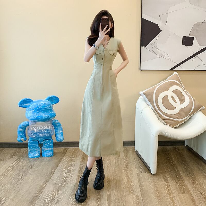 【dress】ノースリーブデニムワンピース G20200