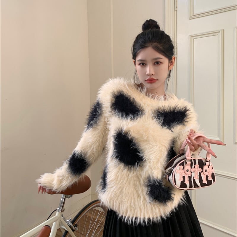 【tops】シャギーニットセーター　M28536