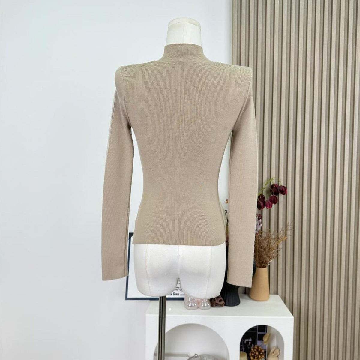 【tops】透け感ニットトップス Q7613