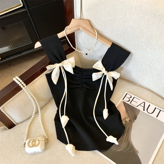 【tops】リボンニットキャミソールG22140