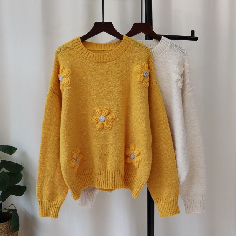 【tops】クルーネックニットセーター　M27901