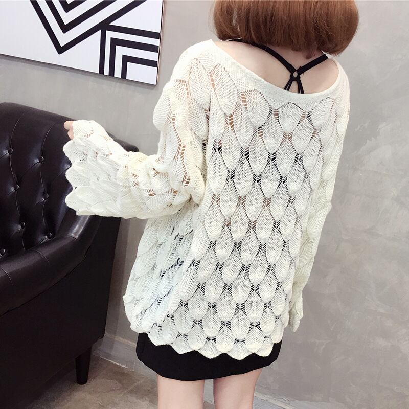 【tops】カットワークニットセーター　M18155