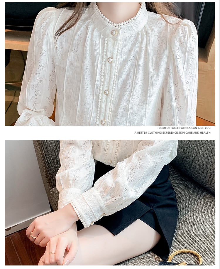 【tops】レースシャツトップス　M25424