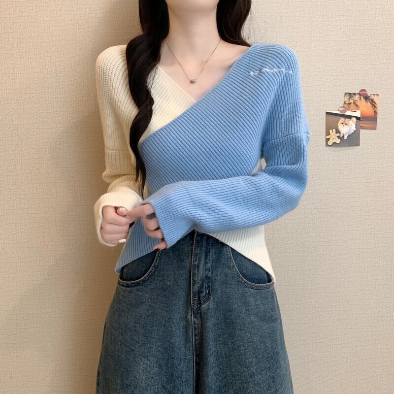 【tops】クロスニットトップス　M28275