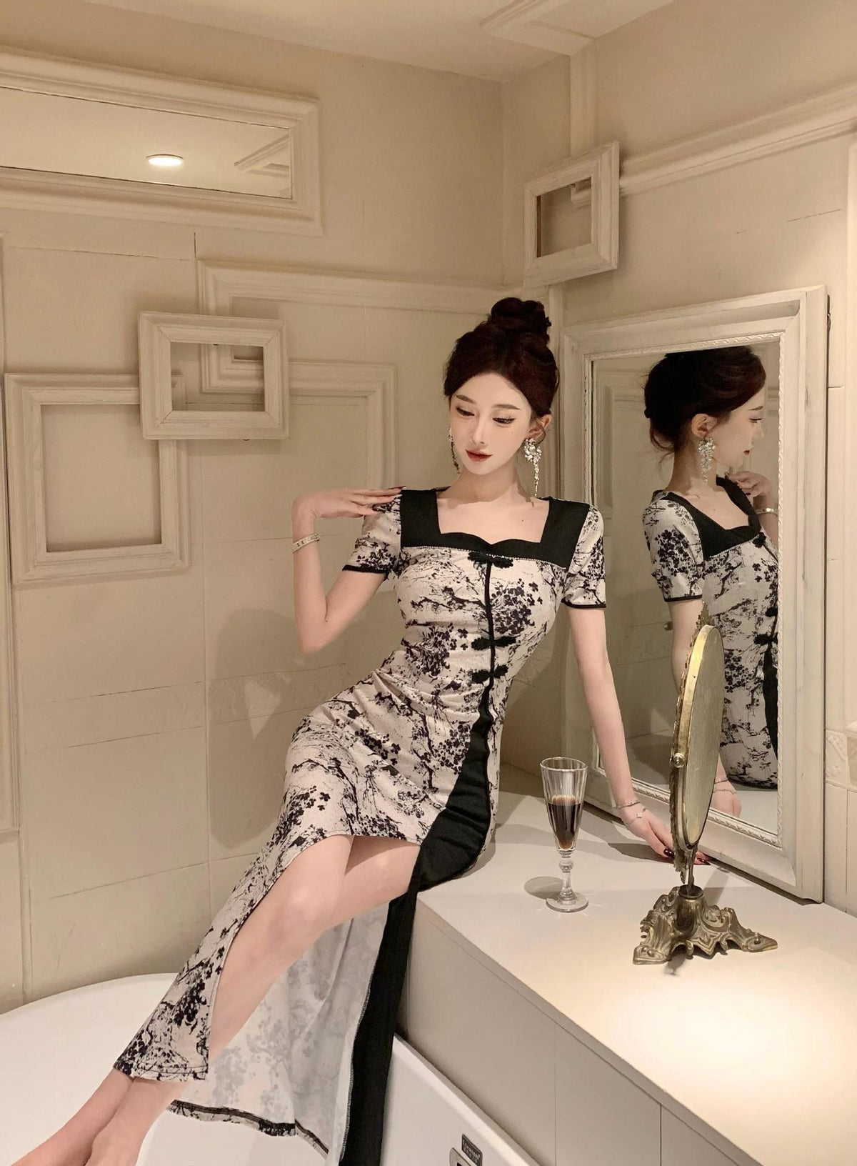 【dress】プリントワンピース　M25247