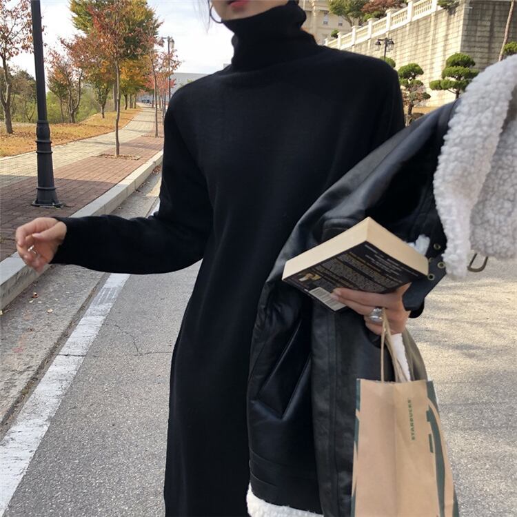 【dress】ロングニットワンピース　N2196