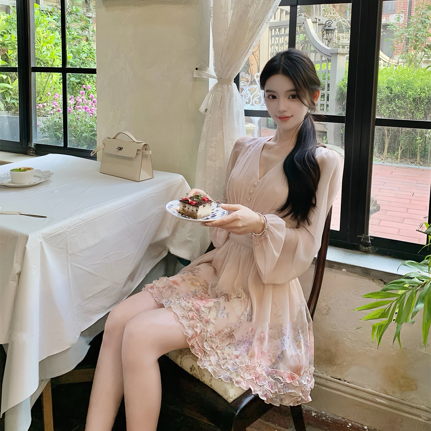 【dress】ギャザーフリルミニワンピース　N3262