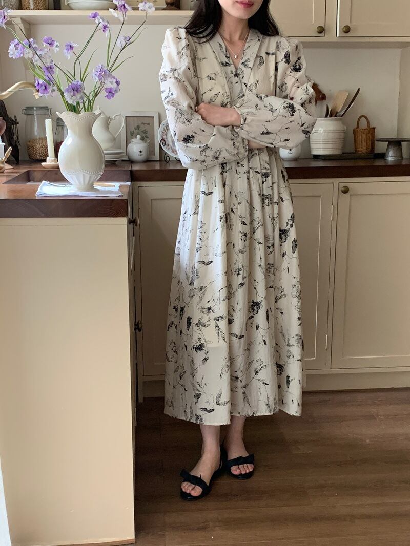 【dress】プリントワンピース　M29582