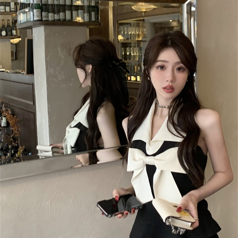 【tops】リボン付きトップス　M24676