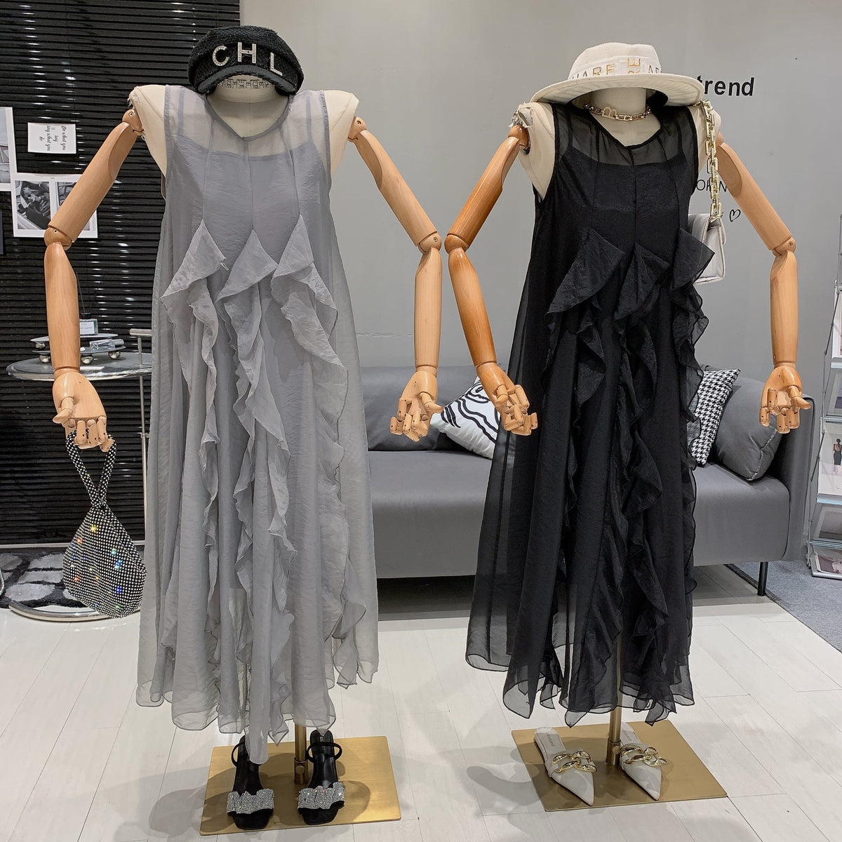 【dress】キャミワンピース×フリルワンピースセット　M24706