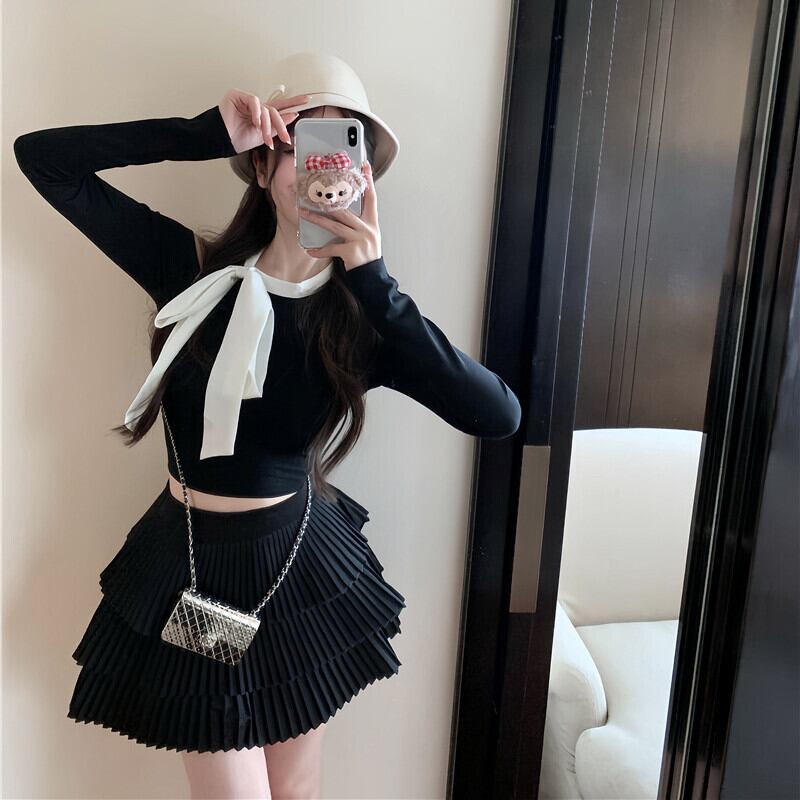 【set】オフショルダートップス×スカートセット　M28364