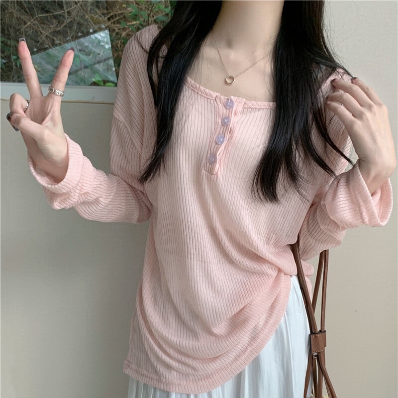 【tops】長袖紫外線対策Tシャツ　M24899