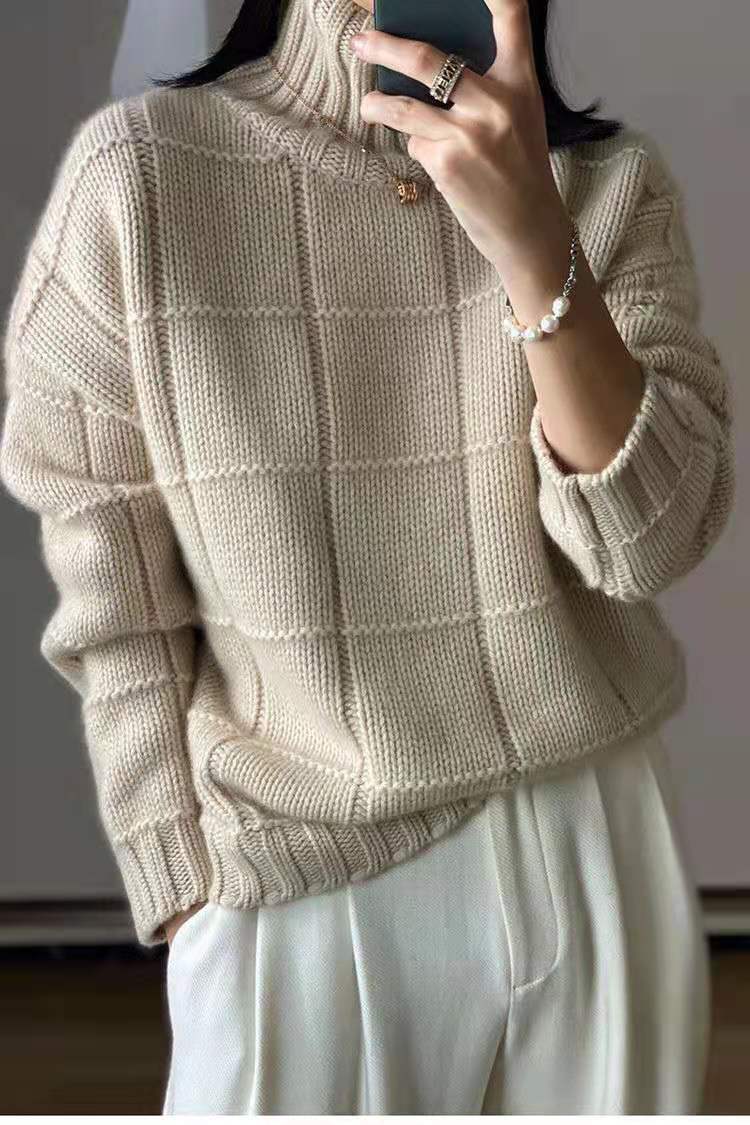 【tops】ハイネックニットセーター　M18312