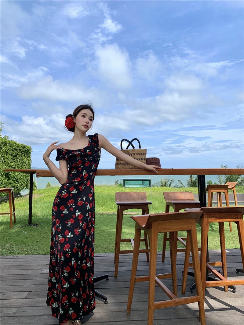 【dress】花柄ワンピース　M24907