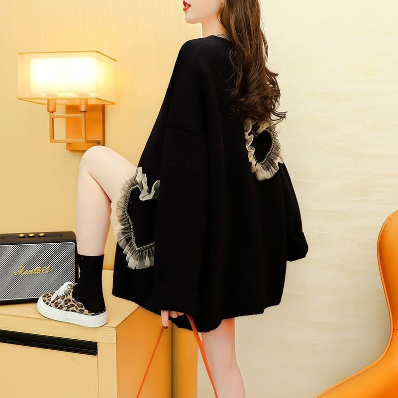 【outer】Vネックニットカーデ　M29144