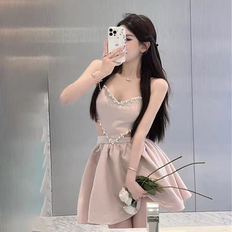【dress】ビジューキャミワンピース　M24823