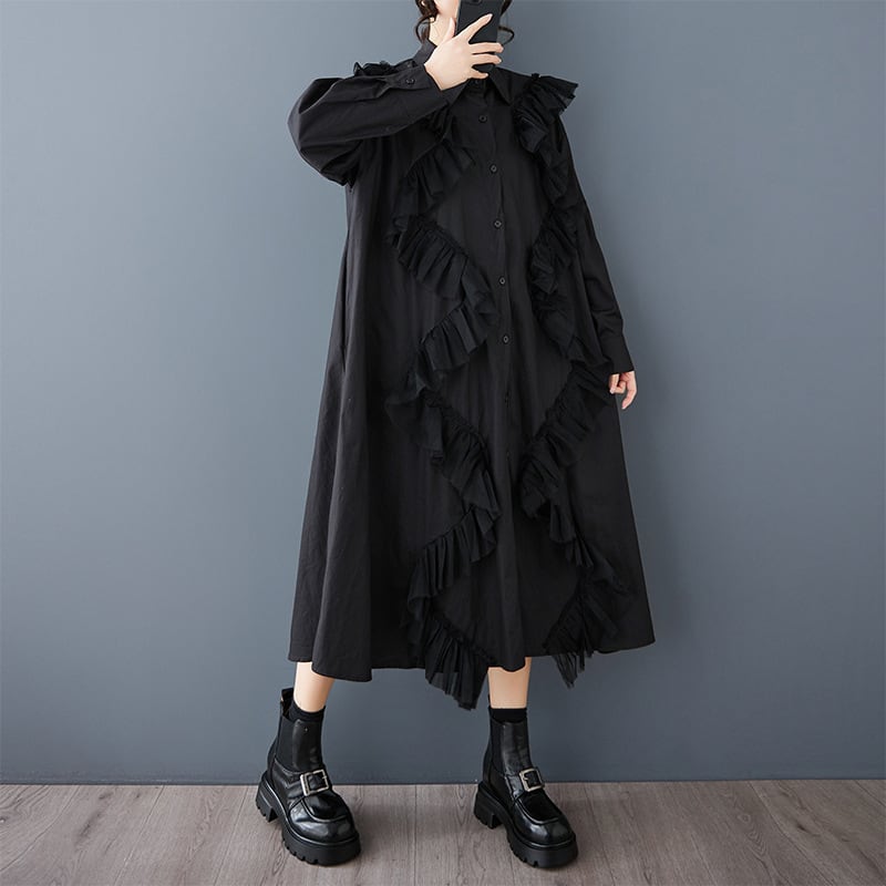 【dress】チュールコンビカジュアルワンピース　M28802