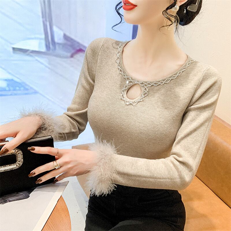 【tops】ファーニットトップス　M28219