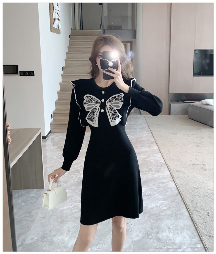 【dress】リボン付きデートワンピース　M18710
