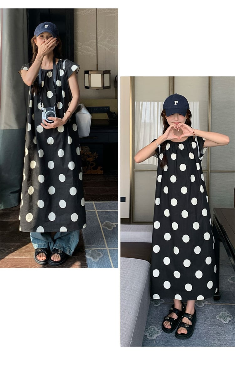 【dress】ドット柄ワンピース　M23927