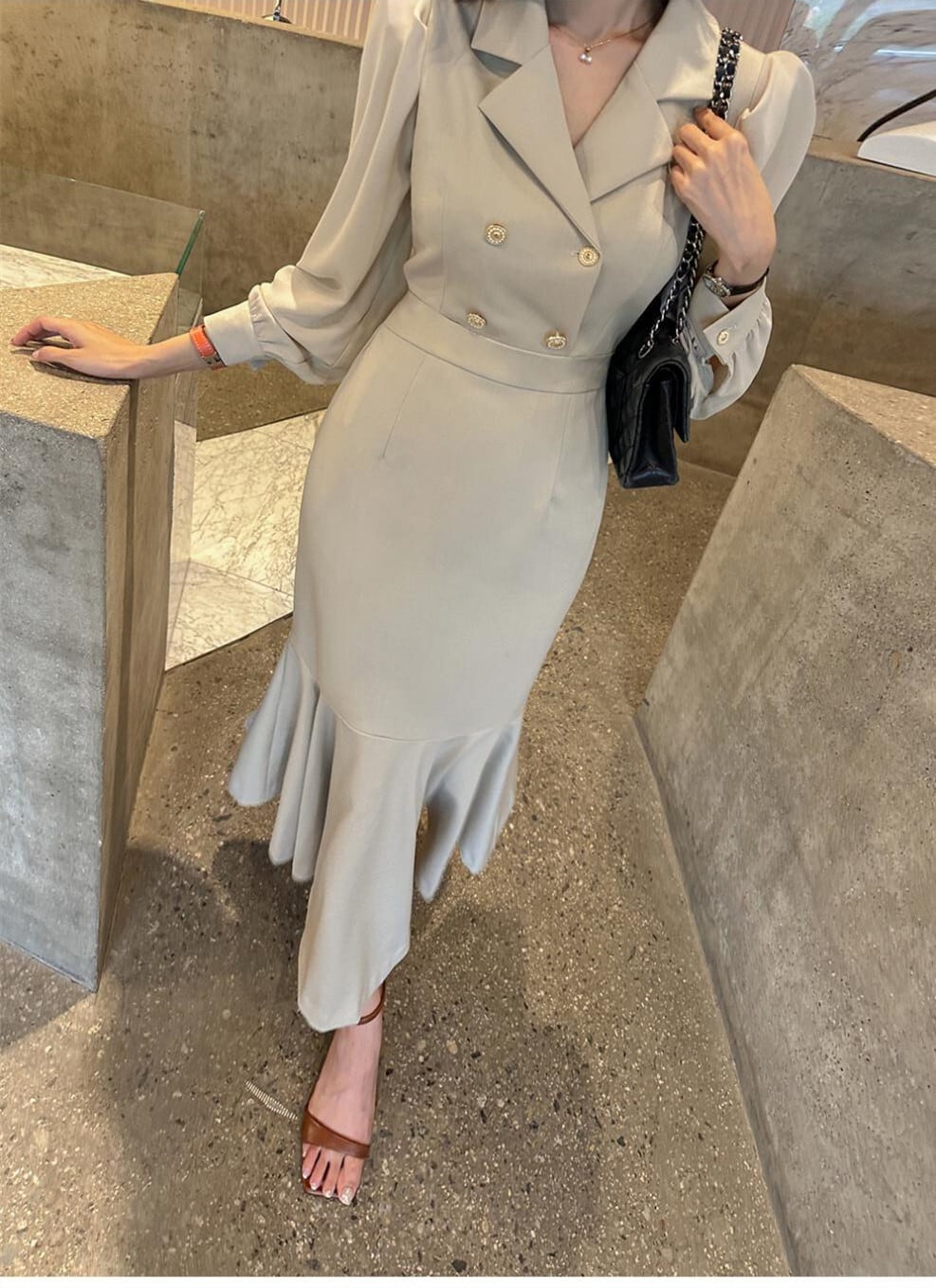 【dress】マーメイドフォーマルワンピース　N2694