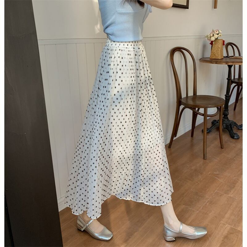 【bottoms】シフォンドット柄スカートG20489