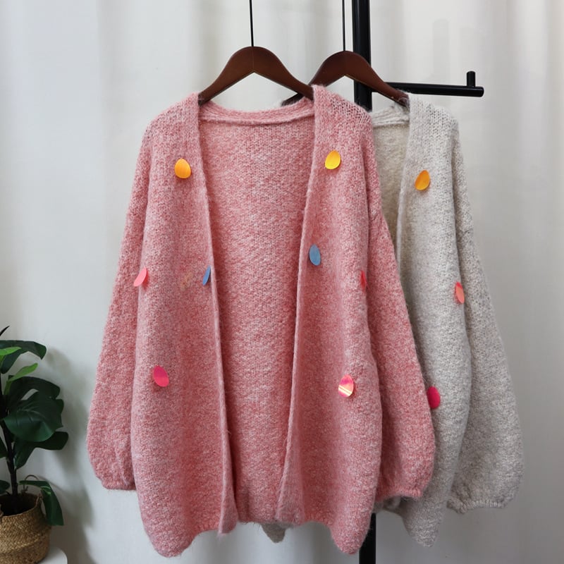 【outer】Vネックニットカーデ　M26373