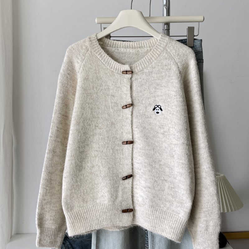 【outer】4色展開ニットカーディガン Q7492