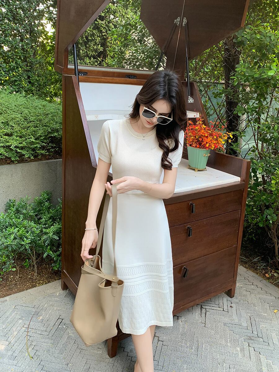 【dress】薄手ニットワンピース　M29747