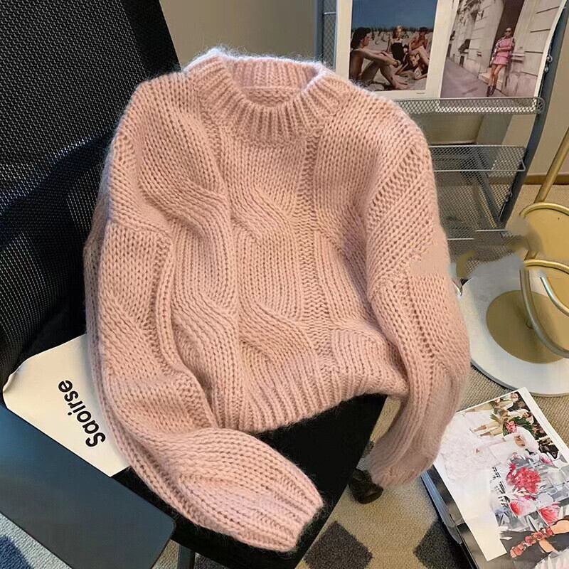 【tops】クルーネックニットセーター　M29278