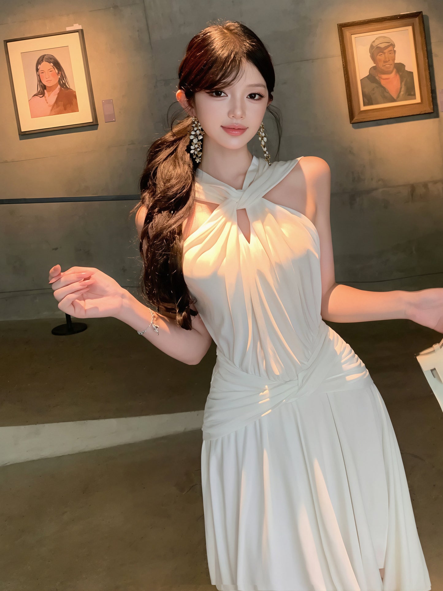 【dress】クロスネックワンピース Q8788