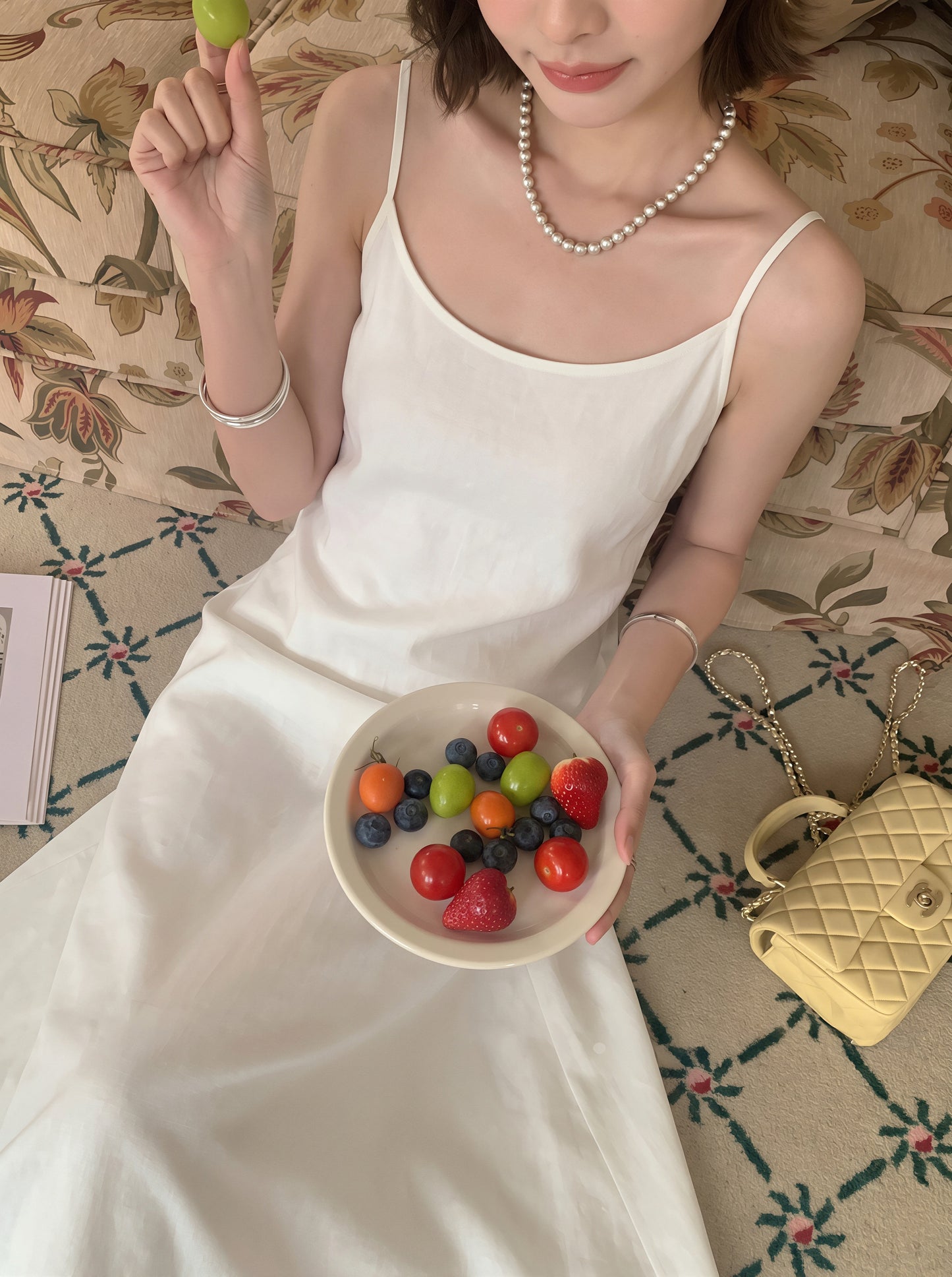 【dress】チョーカー付きロングキャミワンピース Q8823