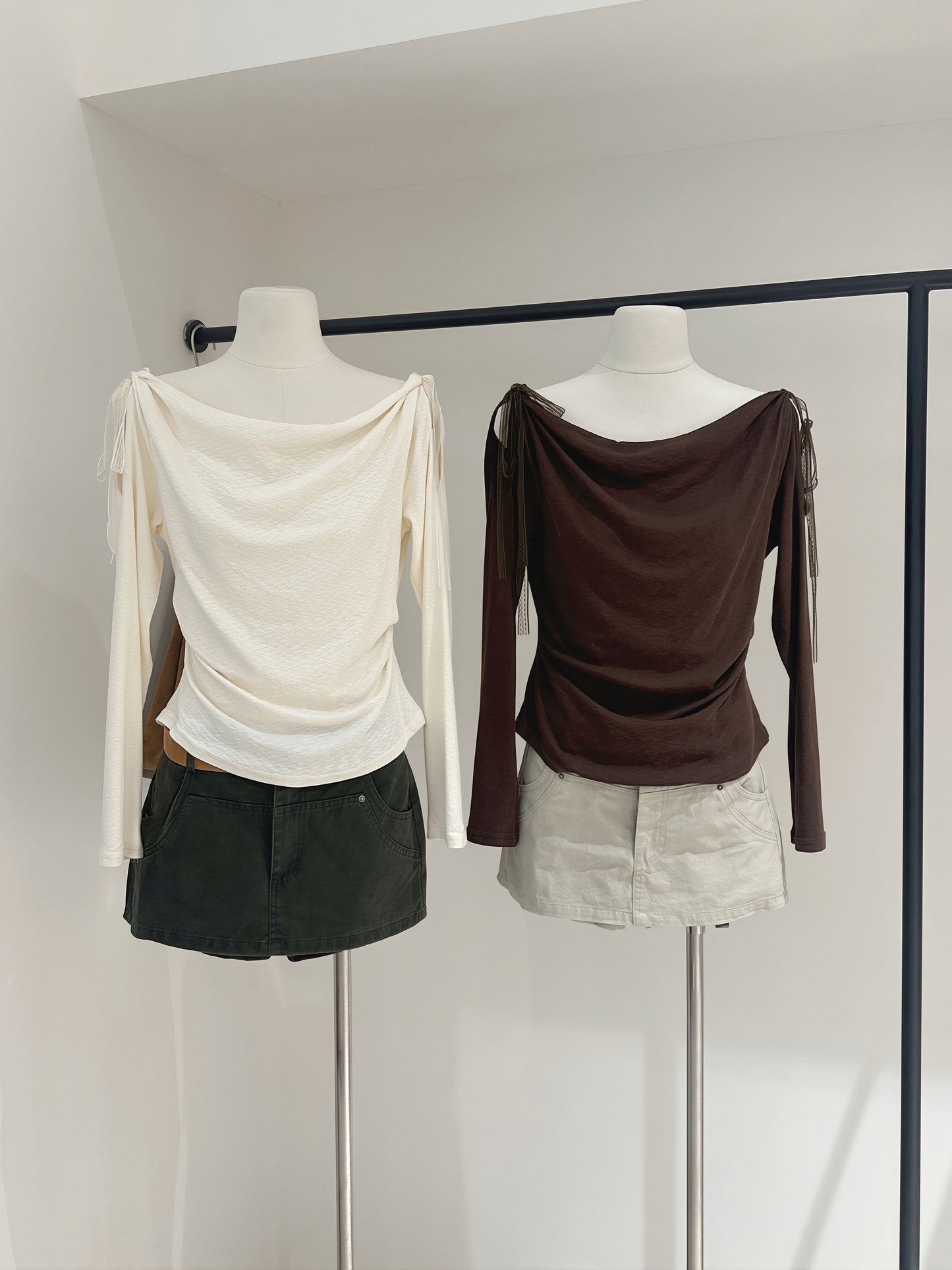 【tops】ショルダーリボントップス Q8872