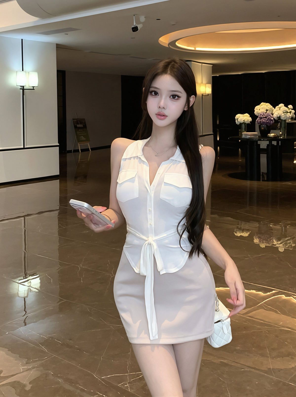 【tops】ノースリーブシャツ Q8853
