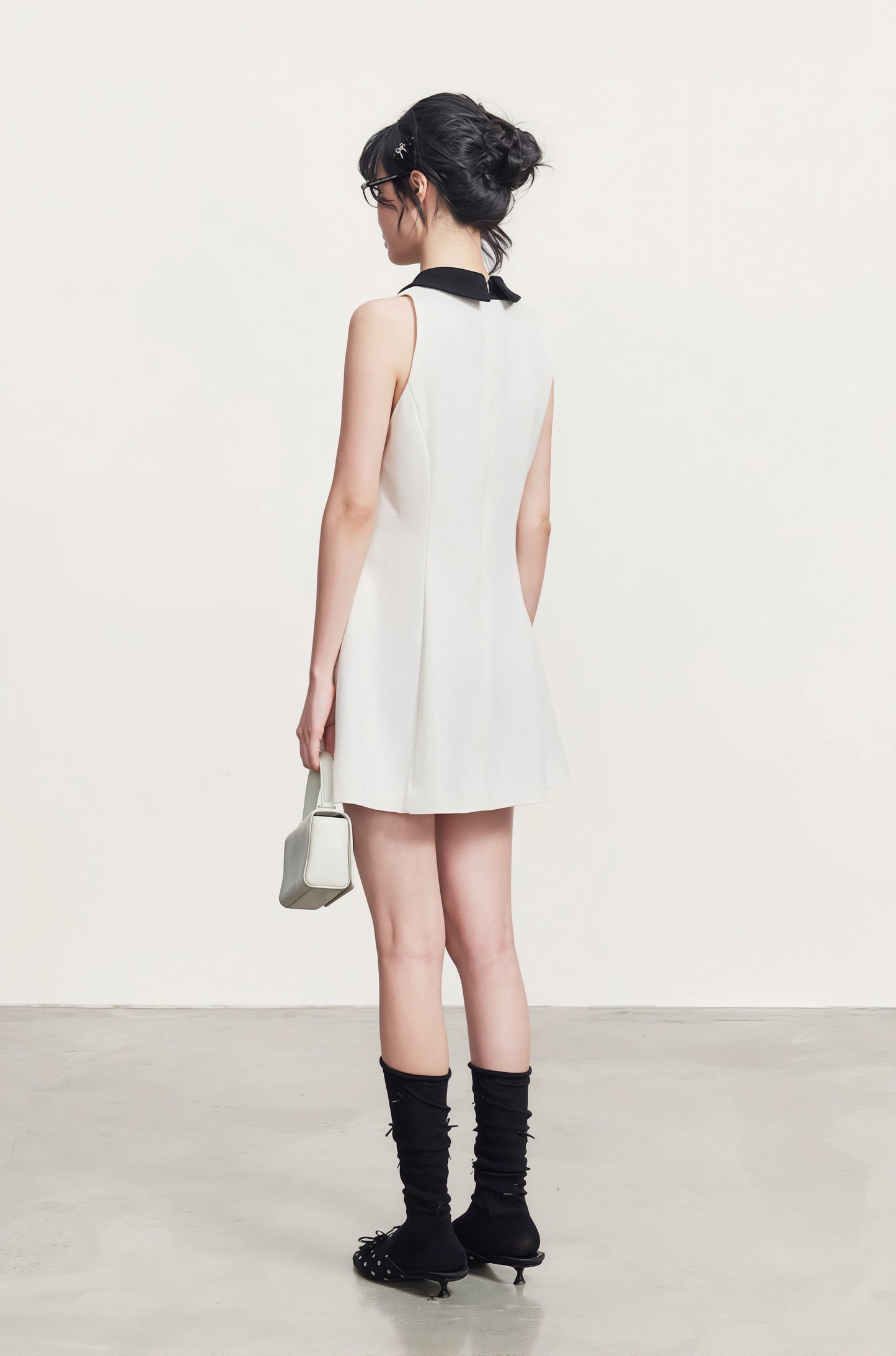 【dress】リボン付きAラインワンピース Q8764