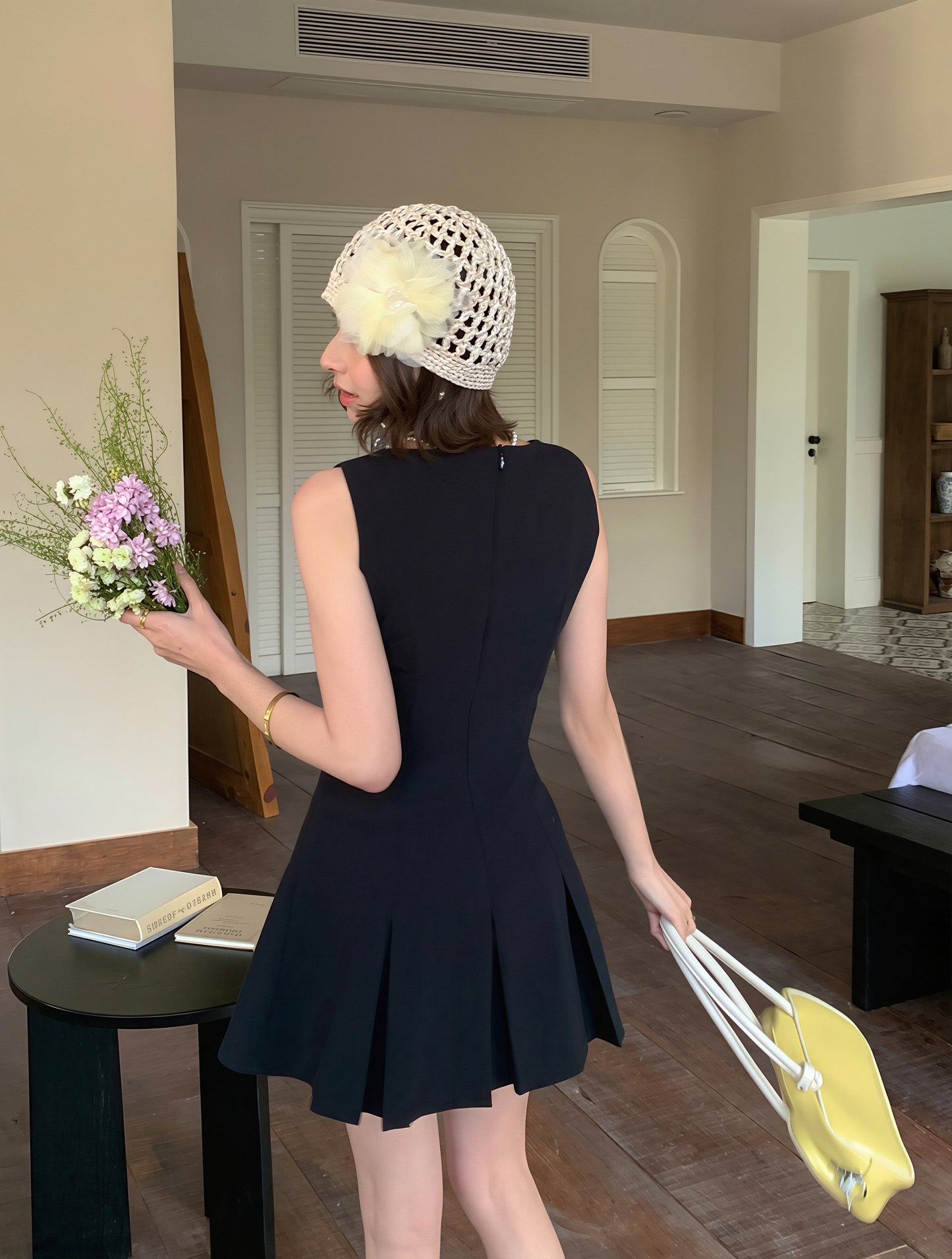 【dress】ノースリーブAラインワンピース Q8806