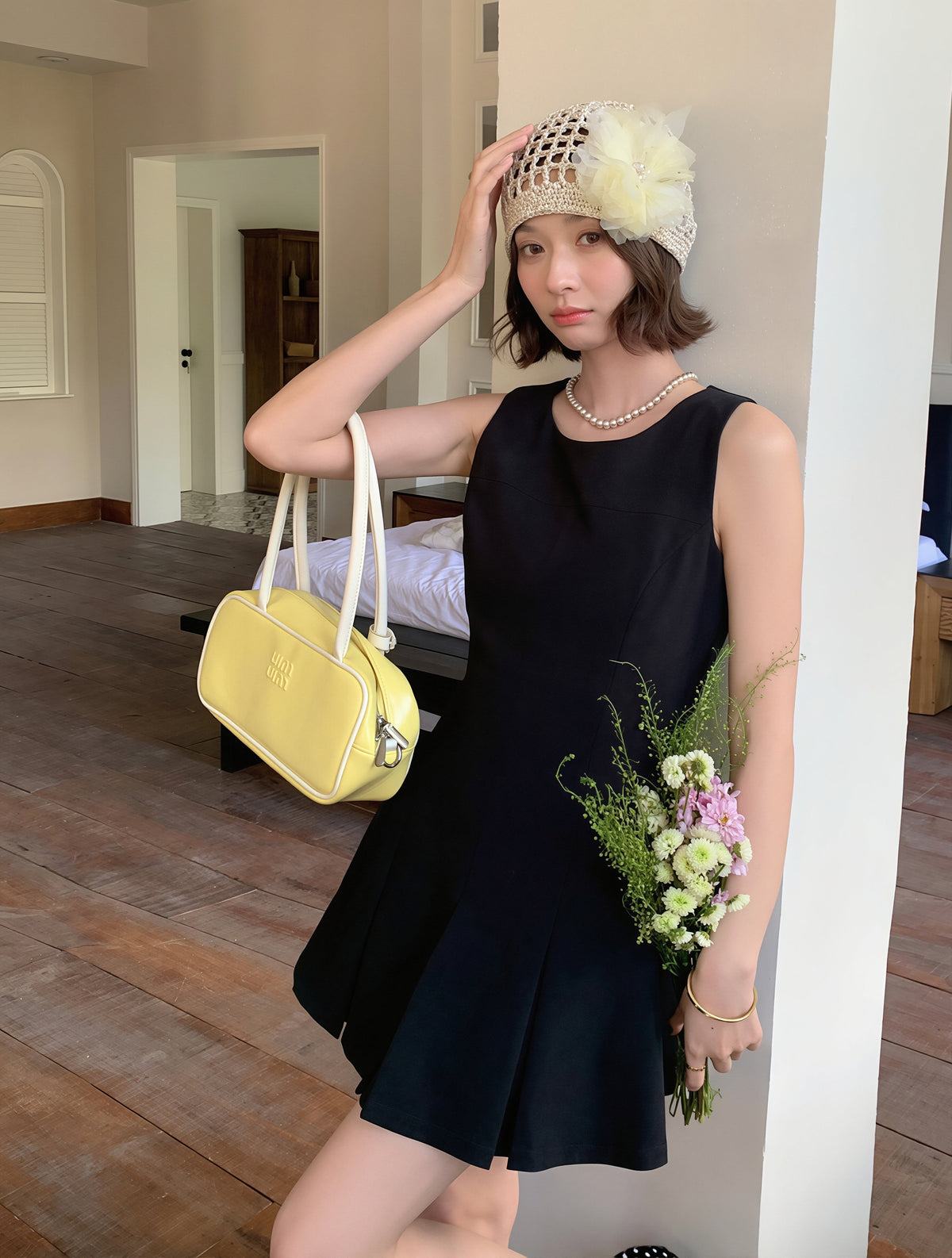 【dress】ノースリーブAラインワンピース Q8806
