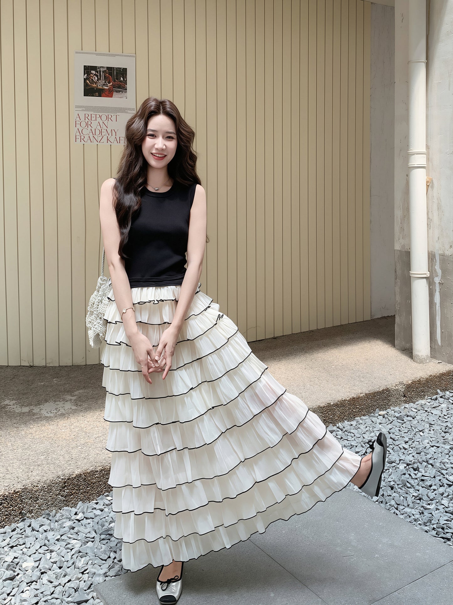 【dress】ティアードロングワンピース Q8810