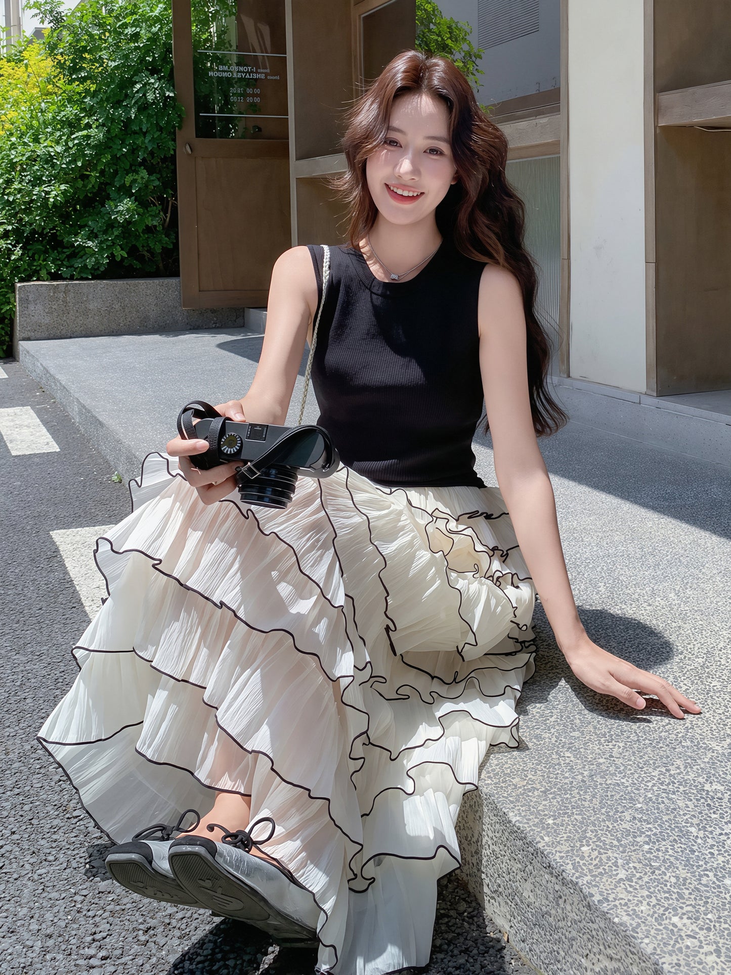 【dress】ティアードロングワンピース Q8810