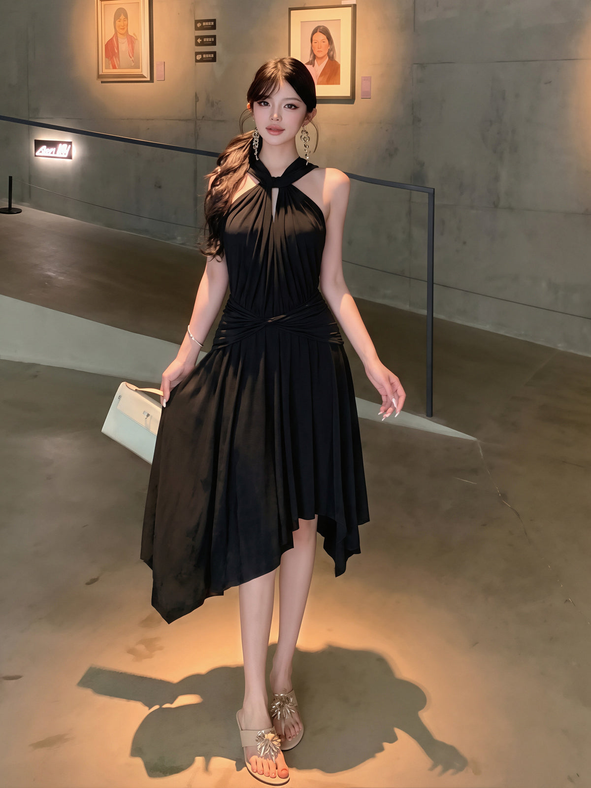 【dress】クロスネックワンピース Q8788