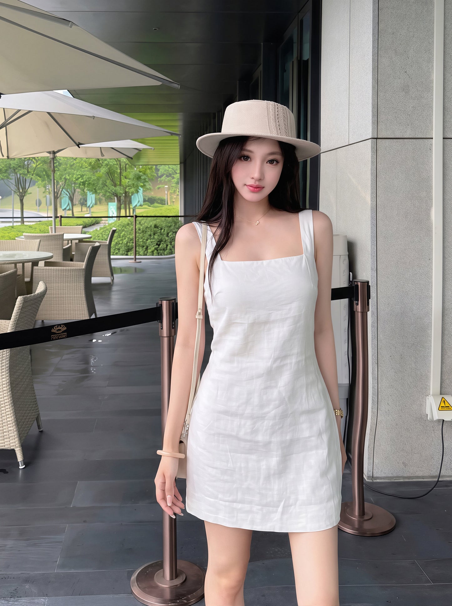 【dress】リネンキャミワンピース Q8793