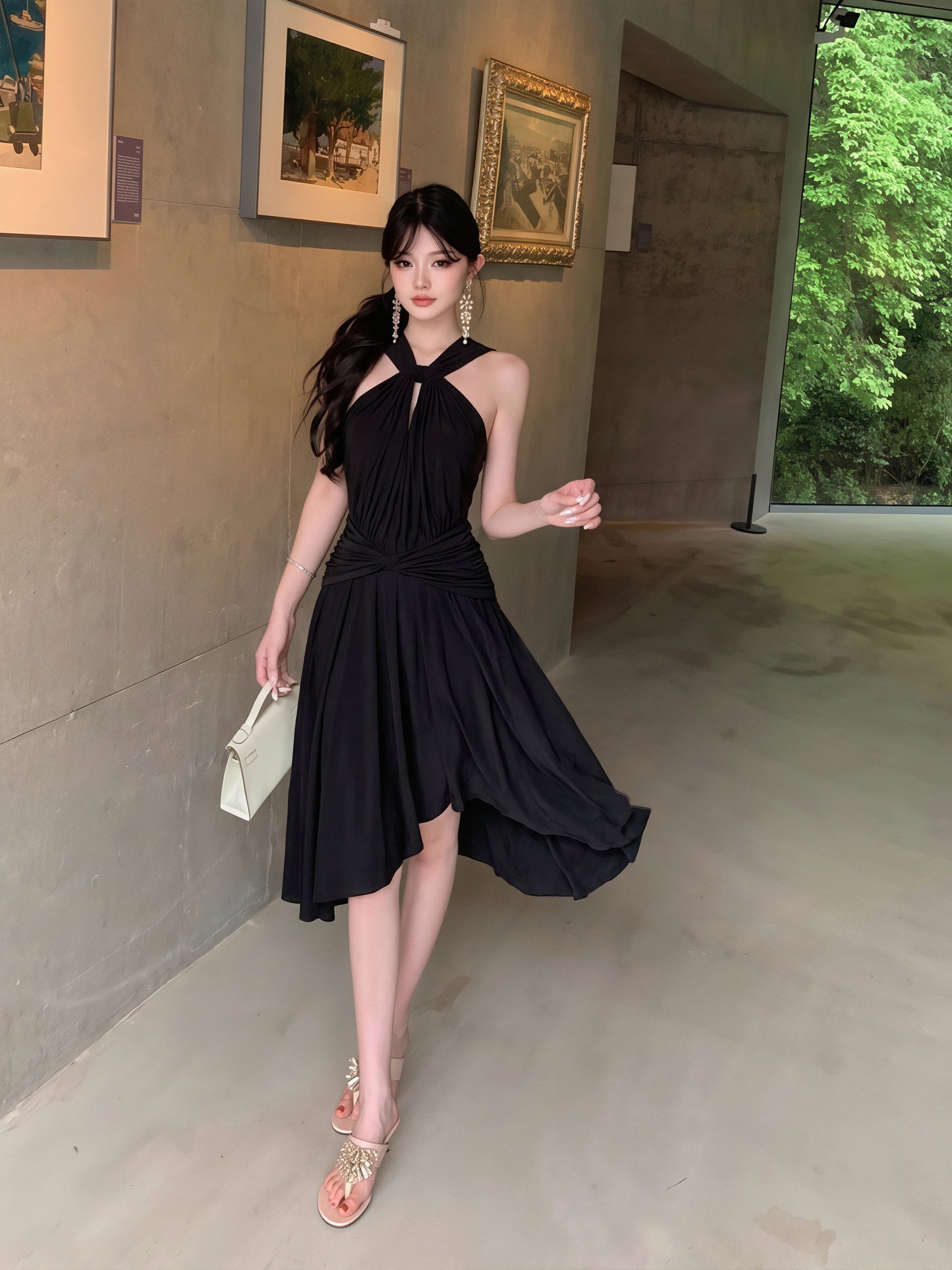 【dress】クロスネックワンピース Q8788