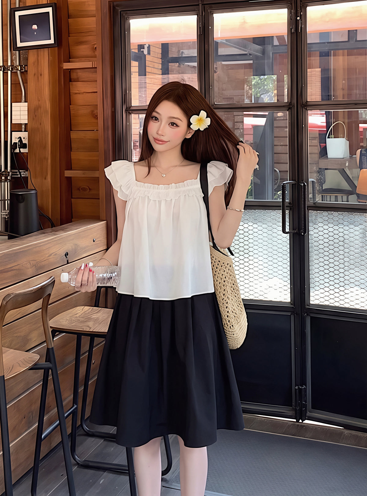 【tops】フラッタースリーブトップス Q8859