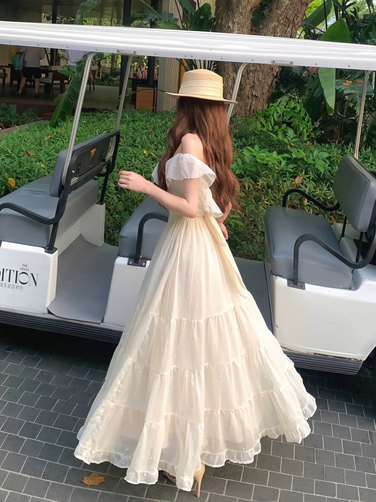 【dress】フリルロングワンピース Q8863